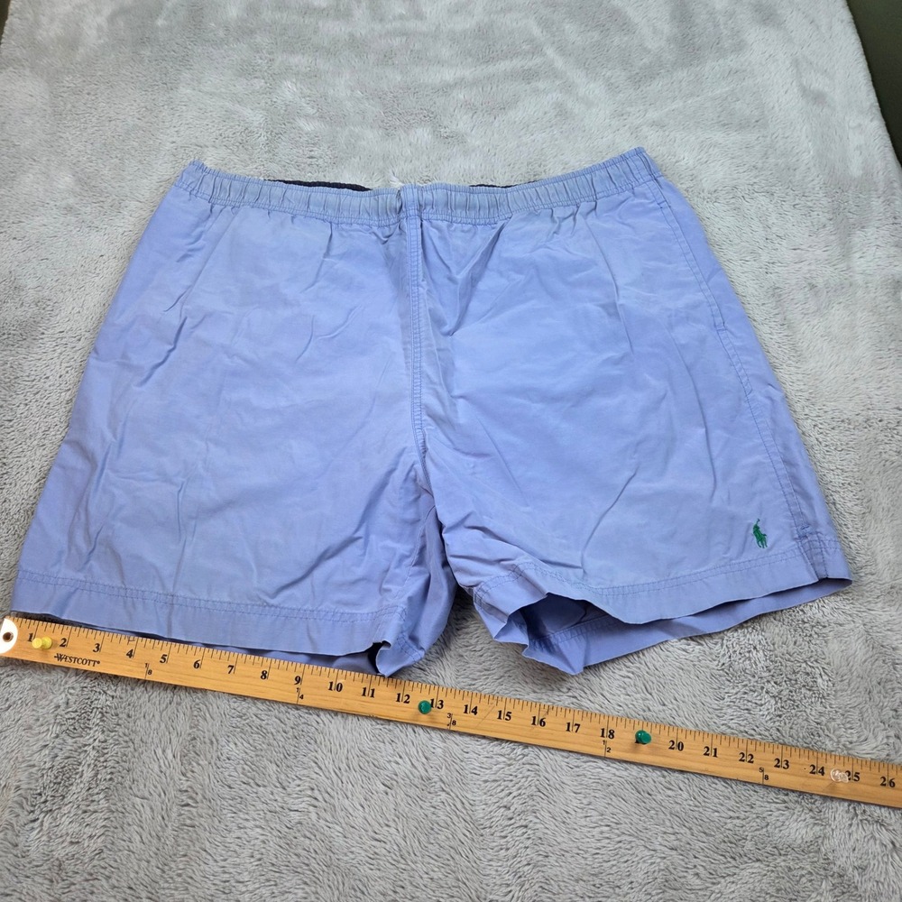 Polo Sport Swim Trunks Mens XL Mesh Lined Elastic Waist Drawstring Shorts Blue